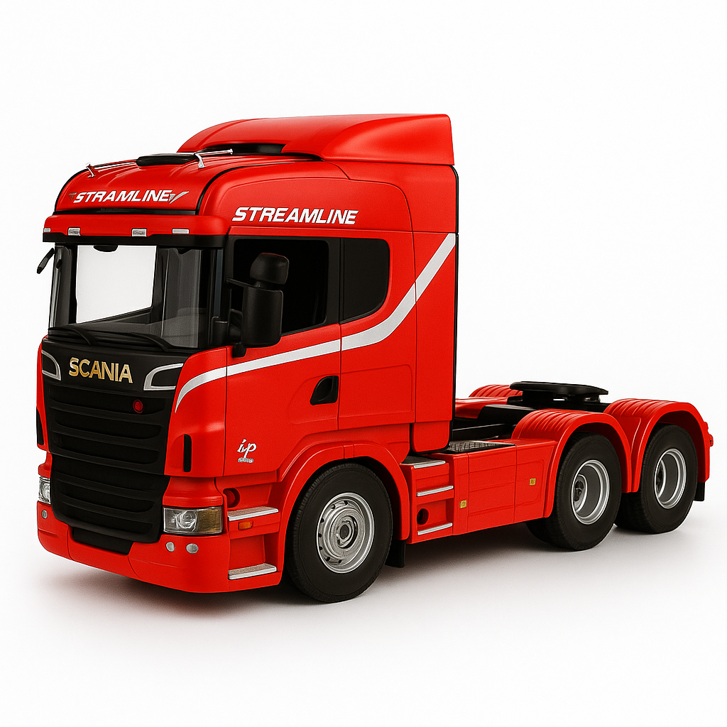Miniatura Realista de Controle Remoto Caminhão 6X4 + Carreta