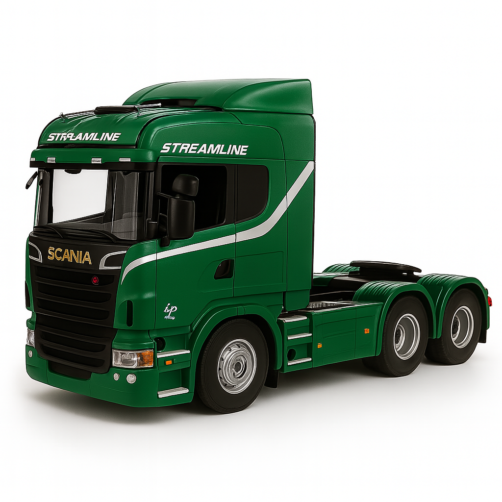 Miniatura Realista de Controle Remoto Caminhão 6X4 + Carreta