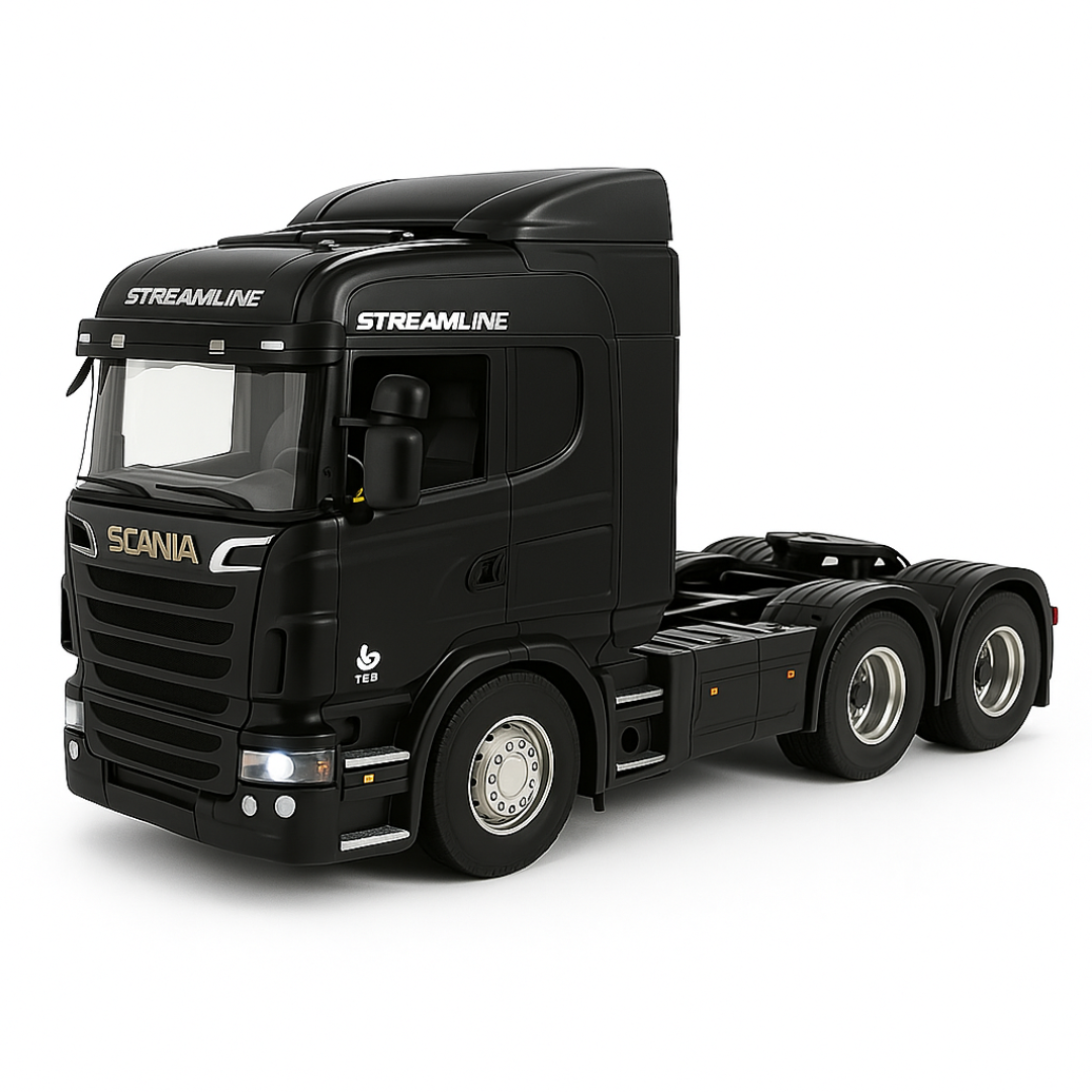 Miniatura Realista de Controle Remoto Caminhão 6X4 + Carreta